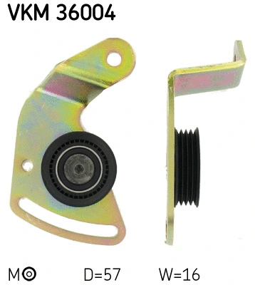 Tensioner Pulley, V-ribbed belt (VKM 36004)