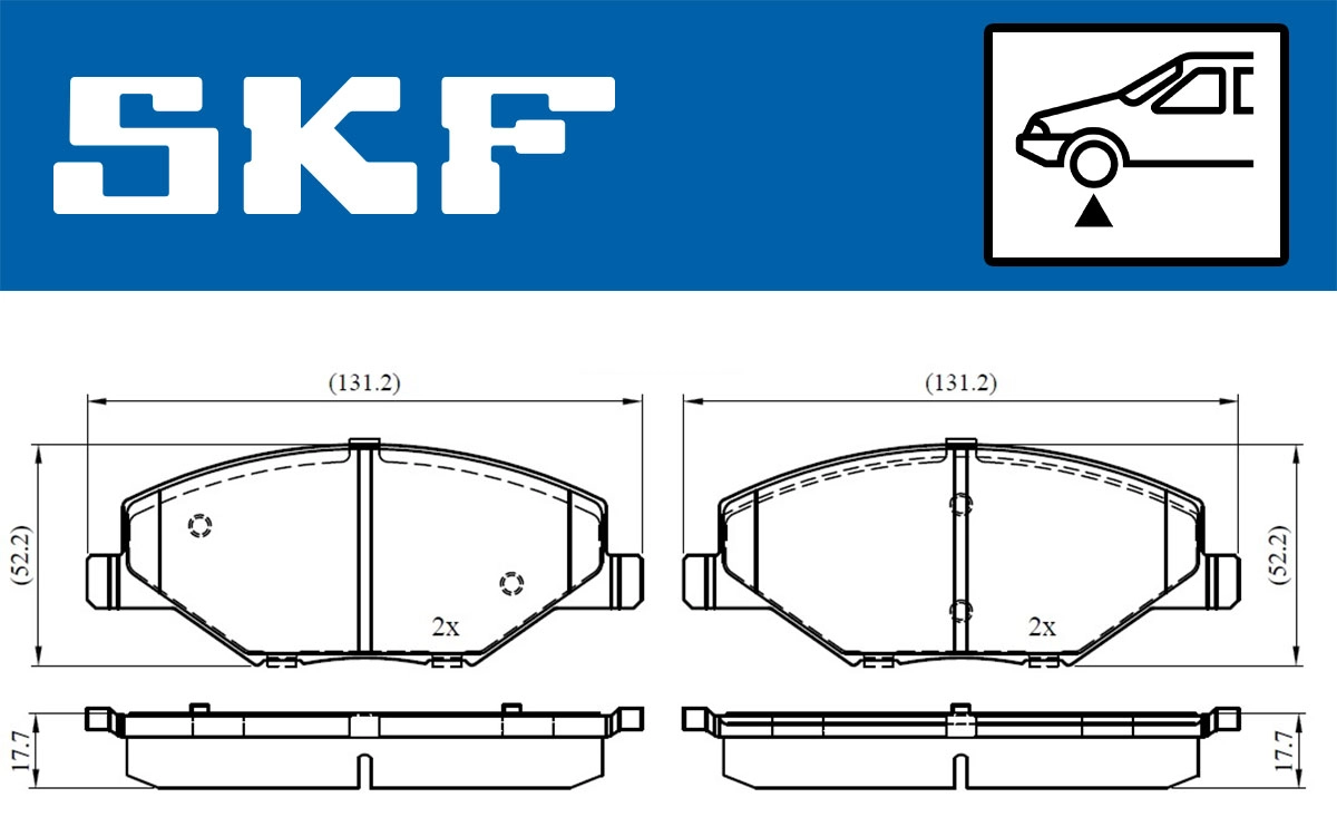 Brake Pad Set, disc brake (VKBP 80628)