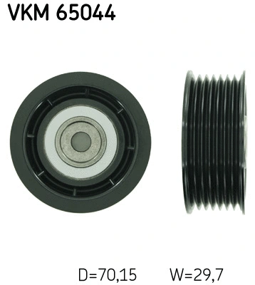 Deflection/Guide Pulley, V-ribbed belt (VKM 65044)