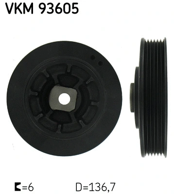 Belt Pulley, crankshaft (VKM 93605)