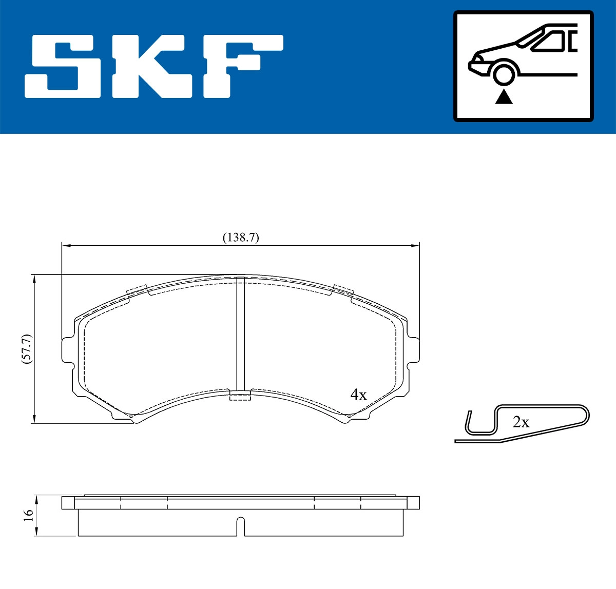 Brake Pad Set, disc brake (VKBP 80252 A)