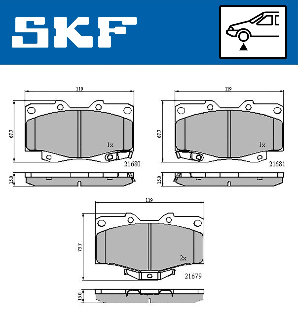 Brake Pad Set, disc brake (VKBP 80247 A)