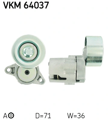 Tensioner Pulley, V-ribbed belt (VKM 64037)