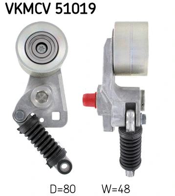 Tensioner Pulley, V-ribbed belt (VKMCV 51019)
