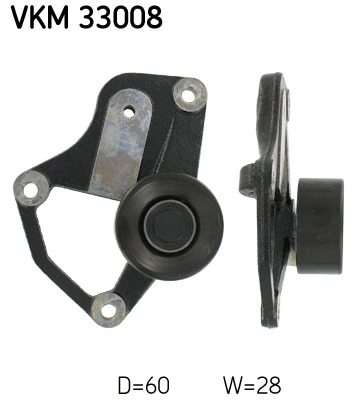 Deflection/Guide Pulley, V-ribbed belt (VKM 33008)