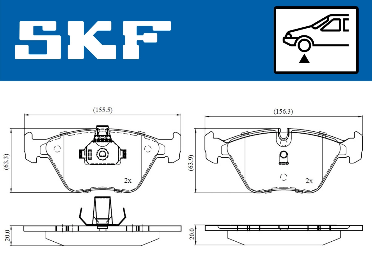 Brake Pad Set, disc brake (VKBP 80311)