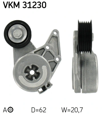 Tensioner Pulley, V-ribbed belt (VKM 31230)