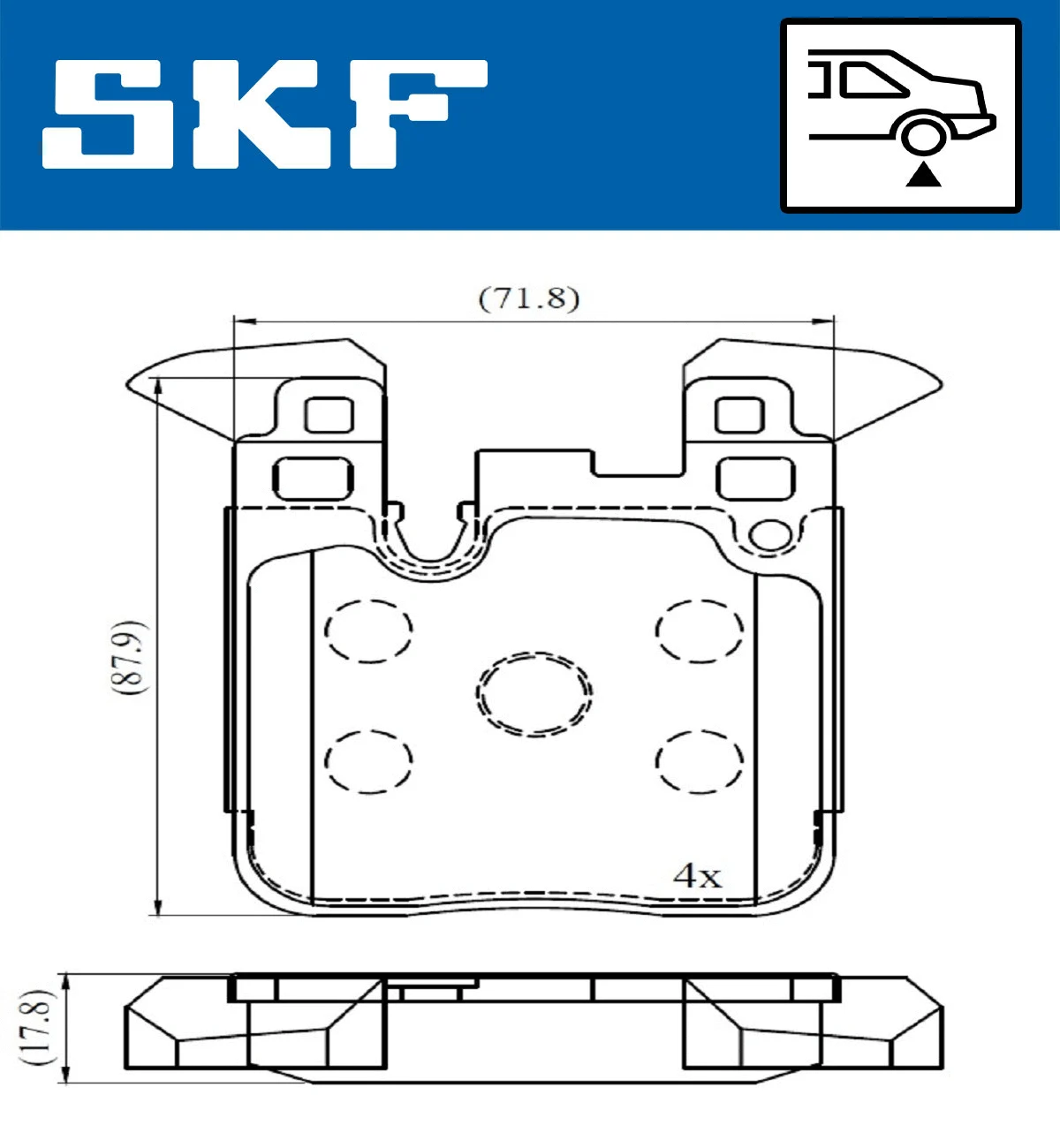 Brake Pad Set, disc brake (VKBP 90554)