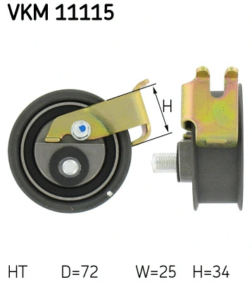 Tensioner Pulley, timing belt (VKM 11115)