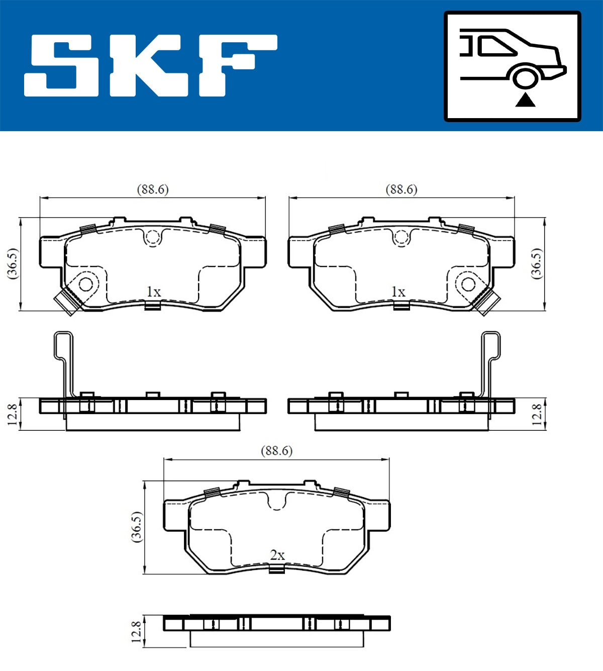 Brake Pad Set, disc brake (VKBP 90381 A)