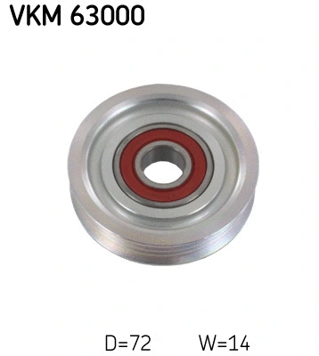 Deflection/Guide Pulley, V-ribbed belt (VKM 63000)