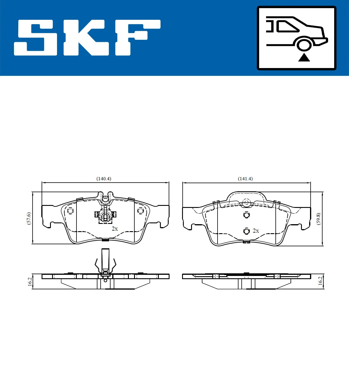 Brake Pad Set, disc brake (VKBP 90065)