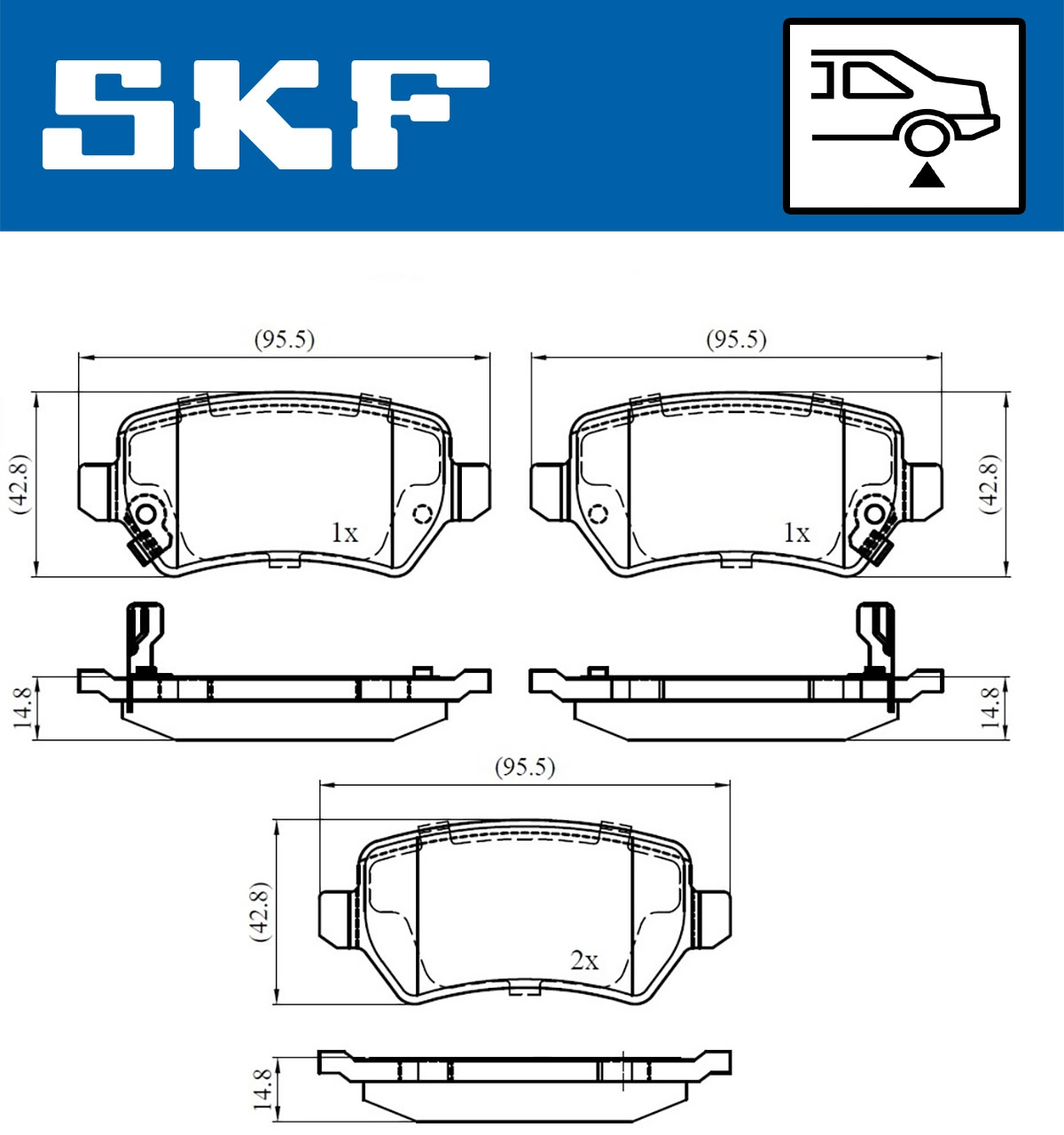 Brake Pad Set, disc brake (VKBP 90032 A)