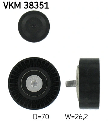 Deflection/Guide Pulley, V-ribbed belt (VKM 38351)