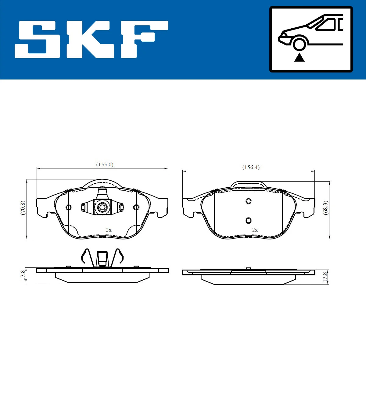 Brake Pad Set, disc brake (VKBP 80263)