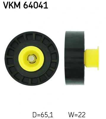 Deflection/Guide Pulley, V-ribbed belt (VKM 64041)
