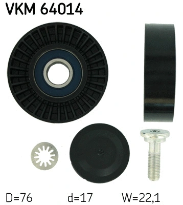 Deflection/Guide Pulley, V-ribbed belt (VKM 64014)