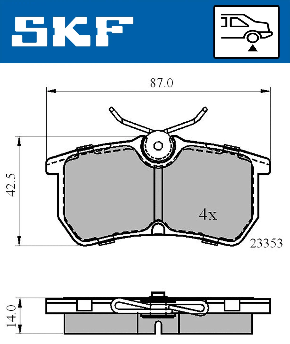 Brake Pad Set, disc brake (VKBP 90484)