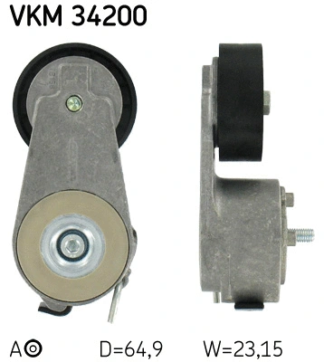 Tensioner Pulley, V-ribbed belt (VKM 34200)