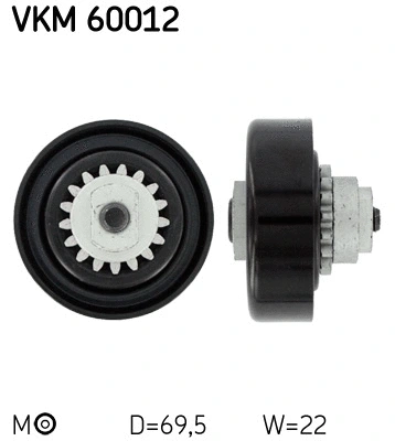 Tensioner Pulley, V-ribbed belt (VKM 60012)