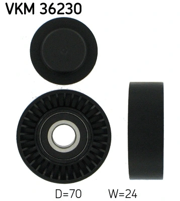 Deflection/Guide Pulley, V-ribbed belt (VKM 36230)