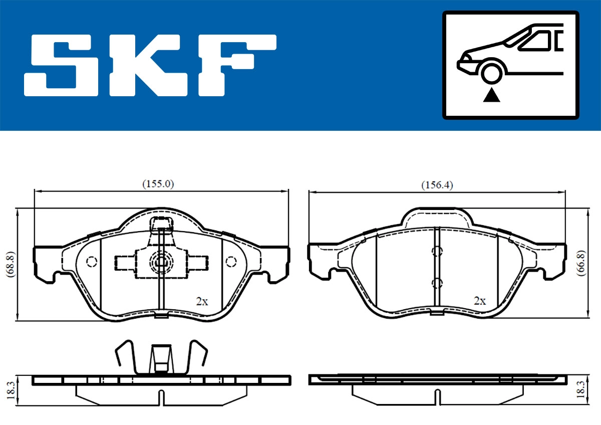 Brake Pad Set, disc brake (VKBP 80309)