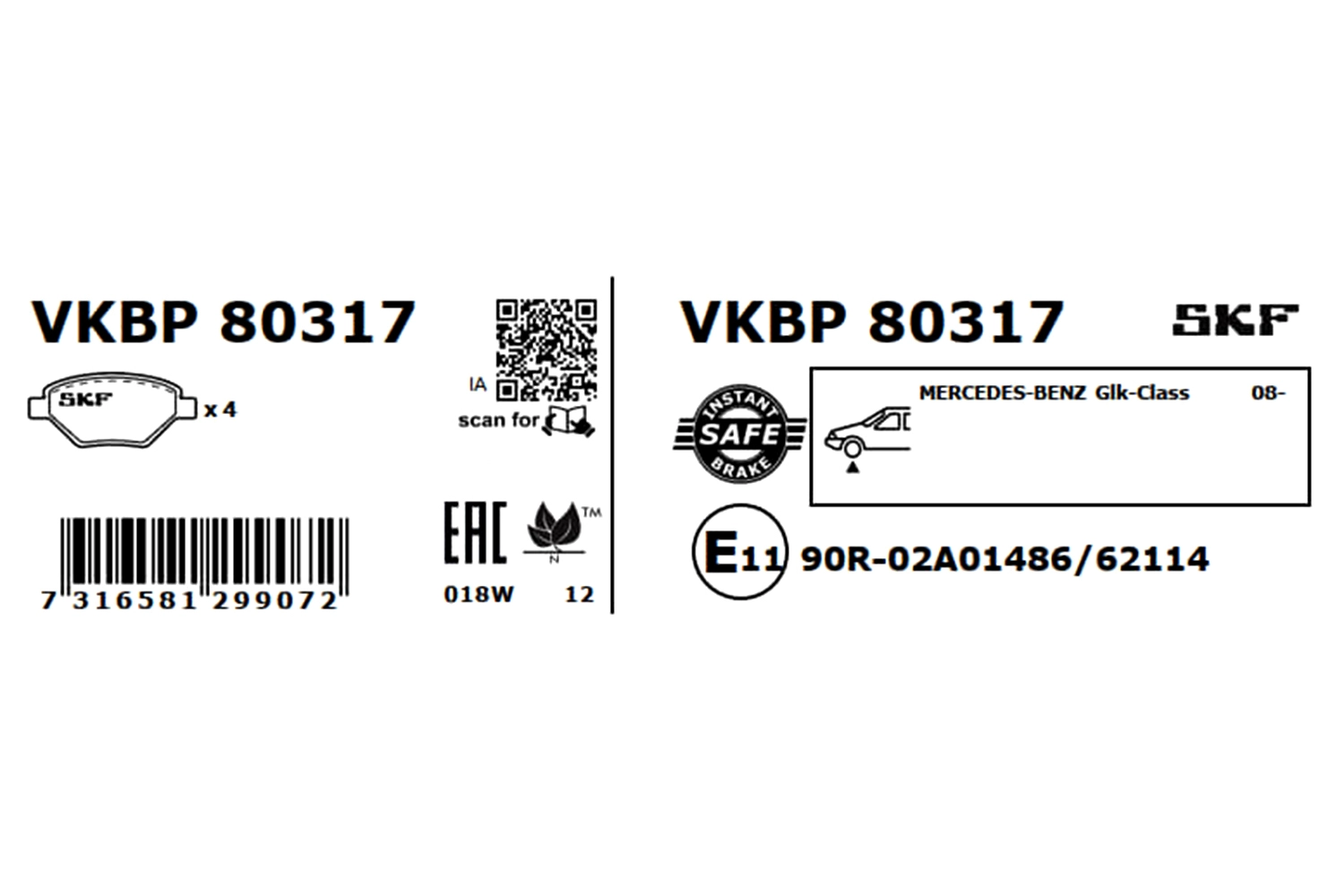 Brake Pad Set, disc brake (VKBP 80317)