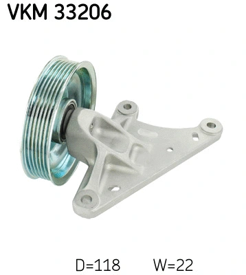 Deflection/Guide Pulley, V-ribbed belt (VKM 33206)