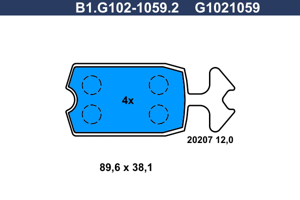 Brake Pad Set, disc brake (B1.G102-1059.2)
