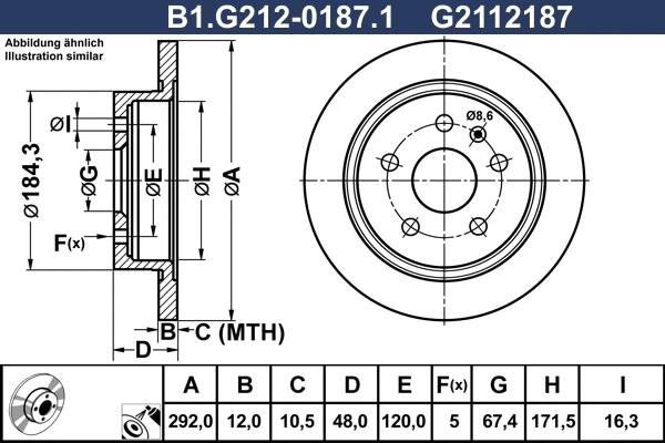 Brake Disc (B1.G212-0187.1)