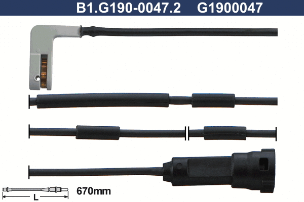 Warning Contact, brake pad wear (B1.G190-0047.2)