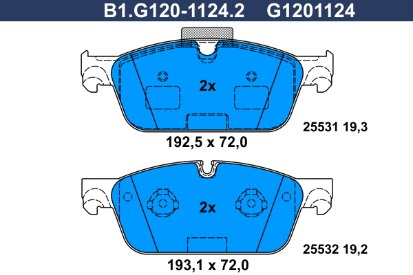 Brake Pad Set, disc brake (B1.G120-1124.2)