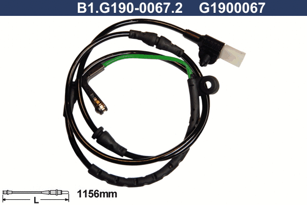 Warning Contact, brake pad wear (B1.G190-0067.2)