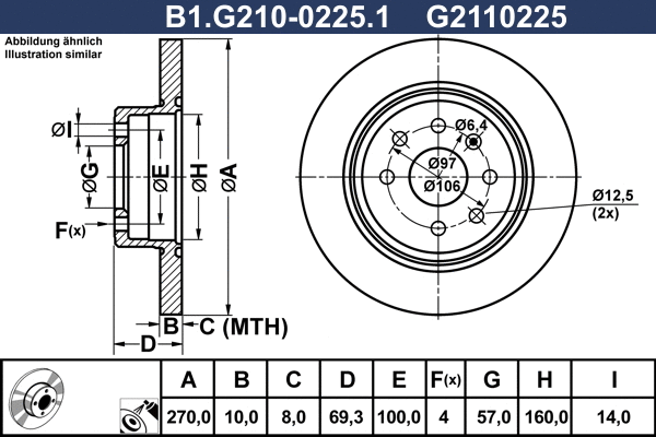 Brake Disc (B1.G210-0225.1)