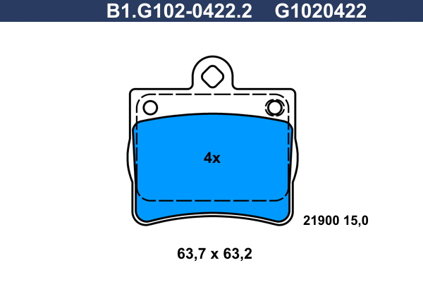 Brake Pad Set, disc brake (B1.G102-0422.2)