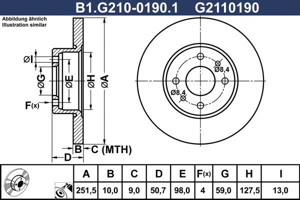 Brake Disc (B1.G210-0190.1)