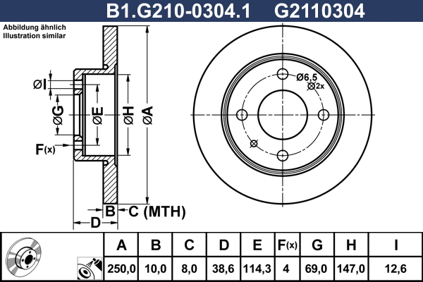 Brake Disc (B1.G210-0304.1)