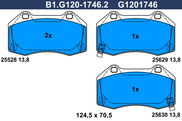 Brake Pad Set, disc brake (B1.G120-1746.2)