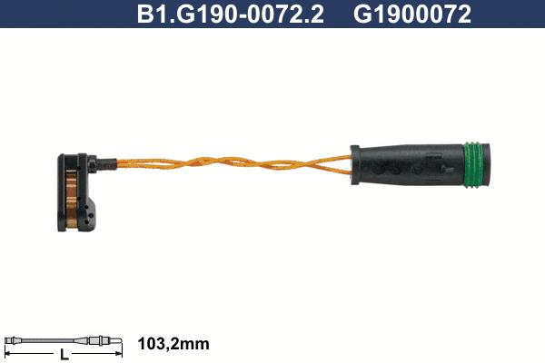 Warning Contact, brake pad wear (B1.G190-0072.2)