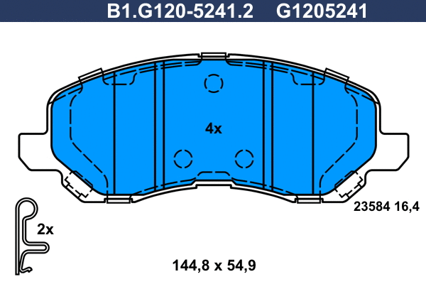 Brake Pad Set, disc brake (B1.G120-5241.2)