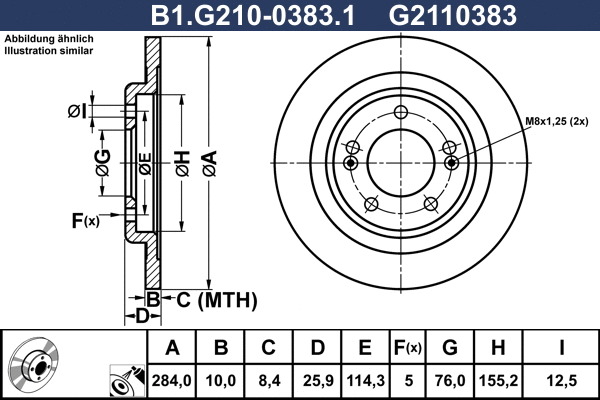 Brake Disc (B1.G210-0383.1)