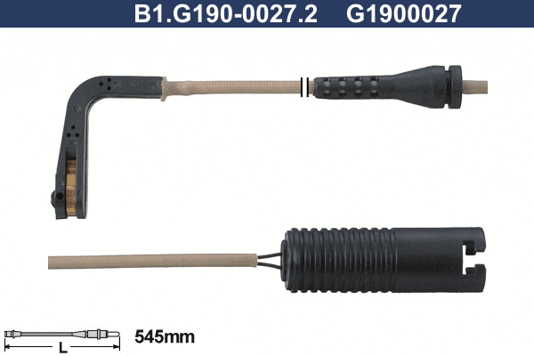 Warning Contact, brake pad wear (B1.G190-0027.2)