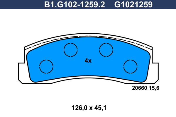 Brake Pad Set, disc brake (B1.G102-1259.2)