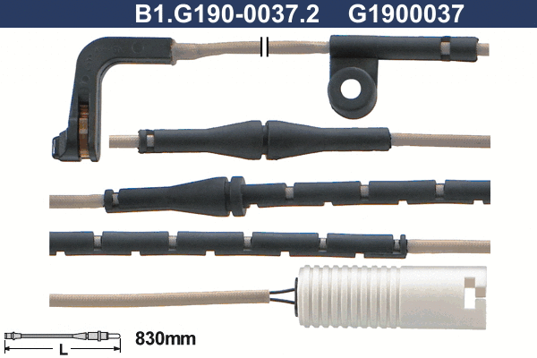 Warning Contact, brake pad wear (B1.G190-0037.2)