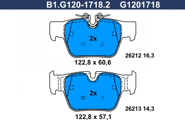 Brake Pad Set, disc brake (B1.G120-1718.2)