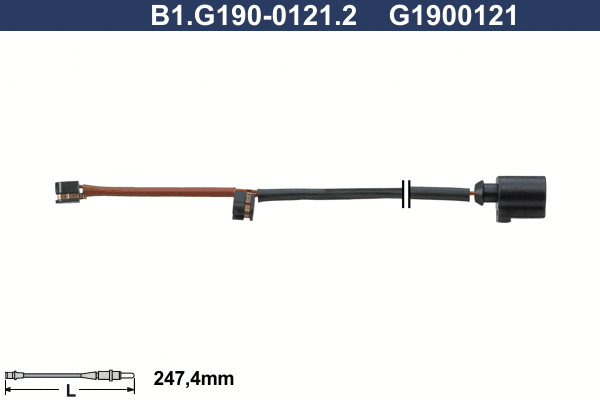 Warning Contact, brake pad wear (B1.G190-0121.2)