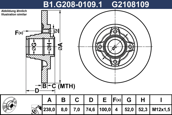 Brake Disc (B1.G208-0109.1)