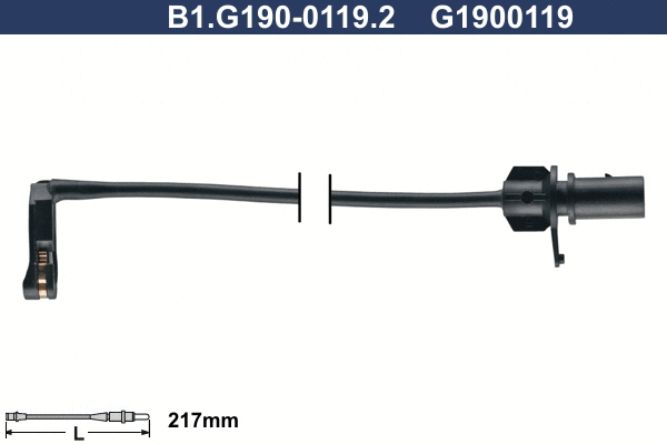 Warning Contact, brake pad wear (B1.G190-0119.2)