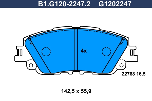 Brake Pad Set, disc brake (B1.G120-2247.2)