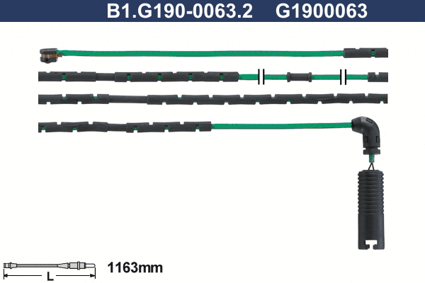 Warning Contact, brake pad wear (B1.G190-0063.2)